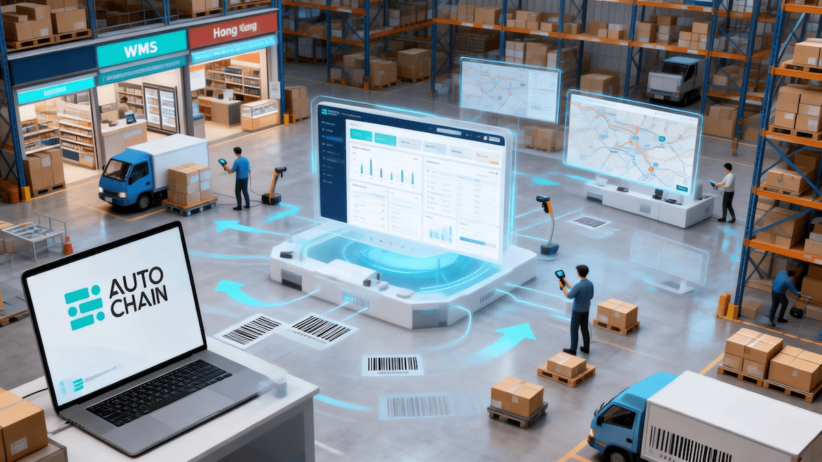 香港 3PL WMS 對接電商平台與 courier 的整合示意圖