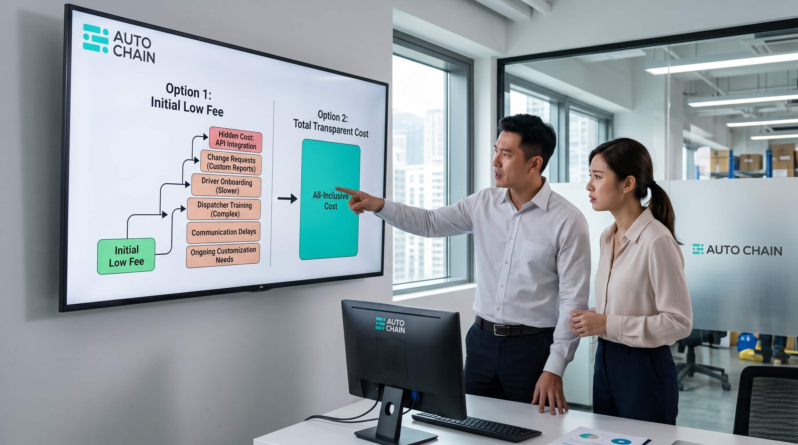 香港企業比較 TMS 時的隱藏成本與後續客製化成本示意