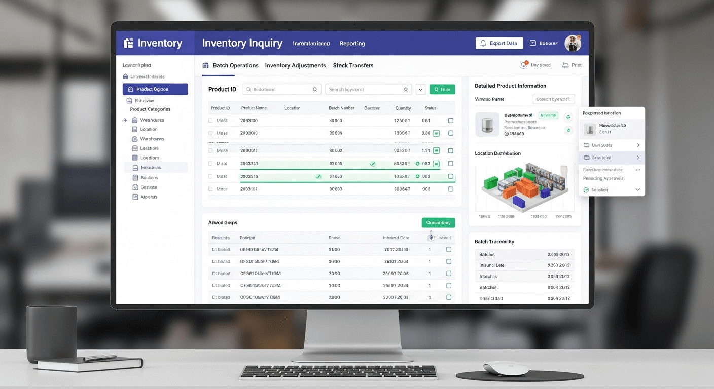 庫存查詢與管理界面