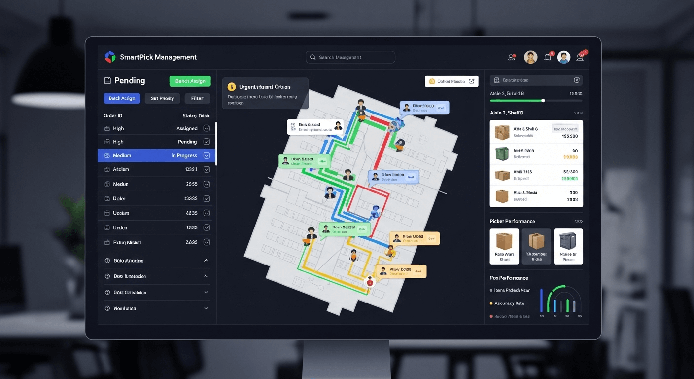 揀貨任務分配界面